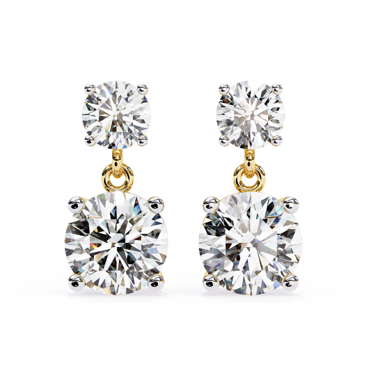 Spring Love Diamond Drops Earring Yellow