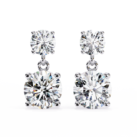 Spring Love Diamond Drops Earring White