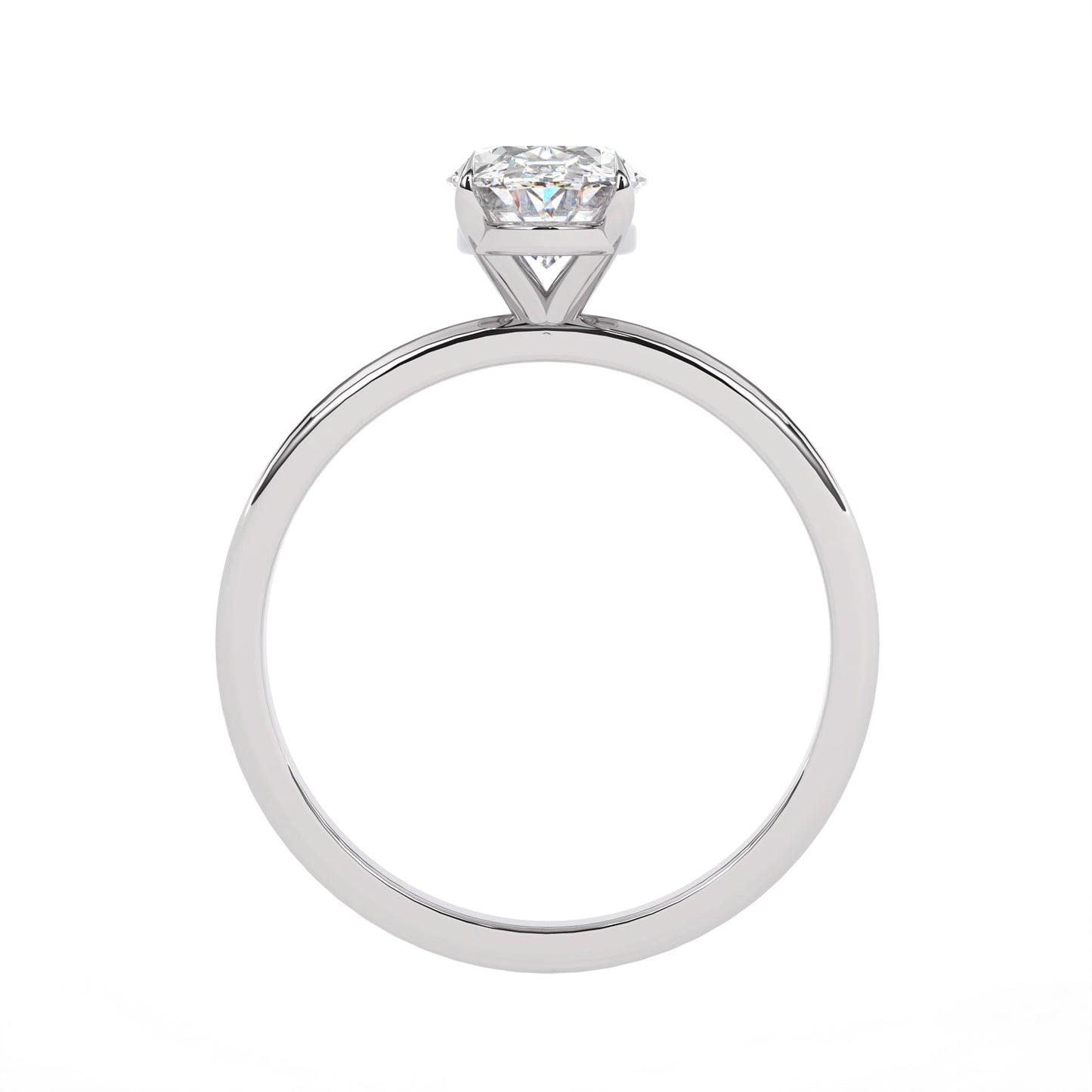 Oval Engagement Ring White
