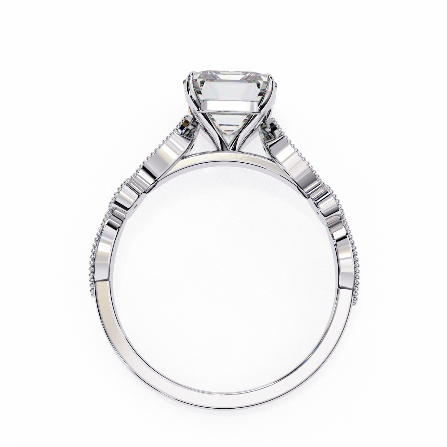 Radiant Engagement Band Ring White