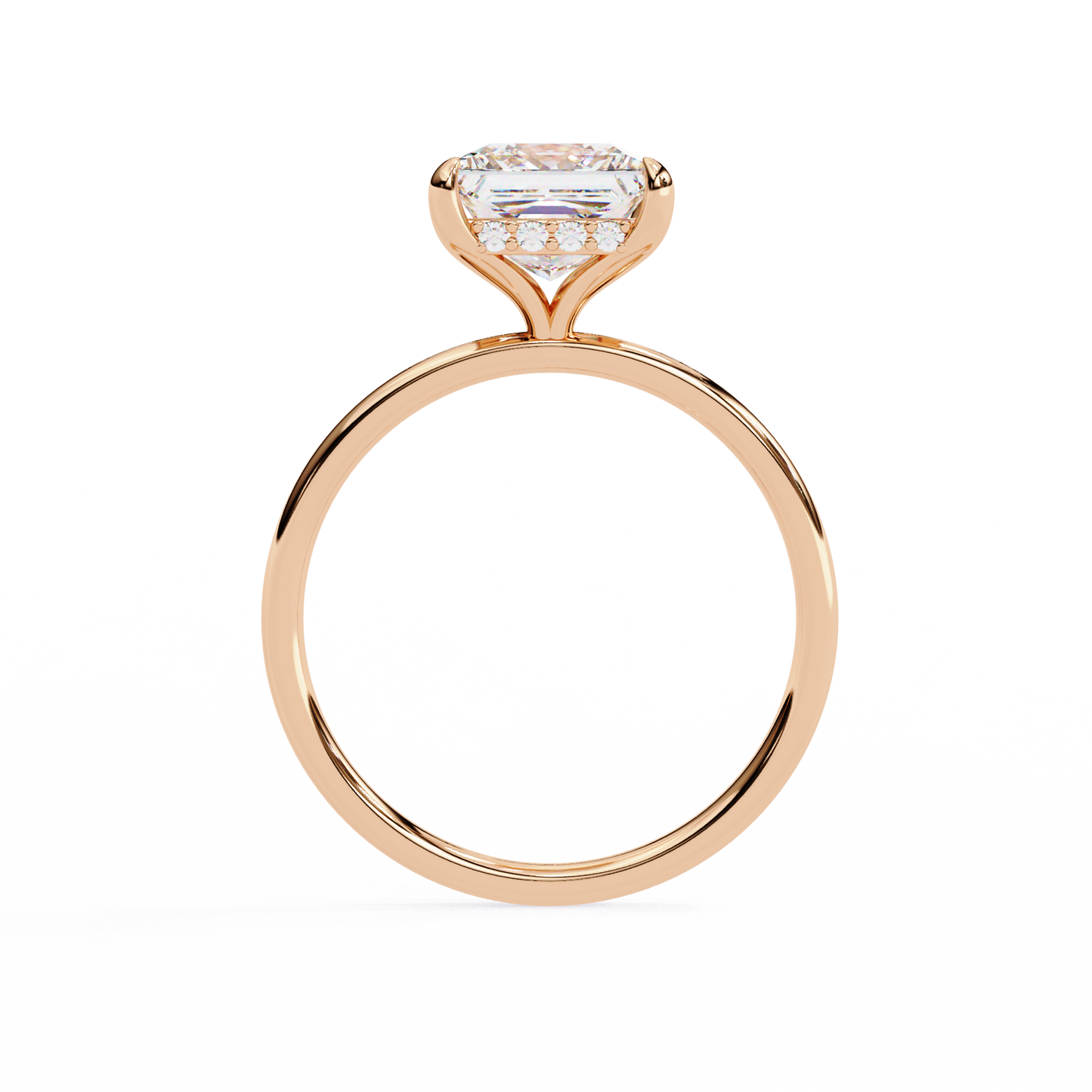 Princess Solitaire Ring Rose