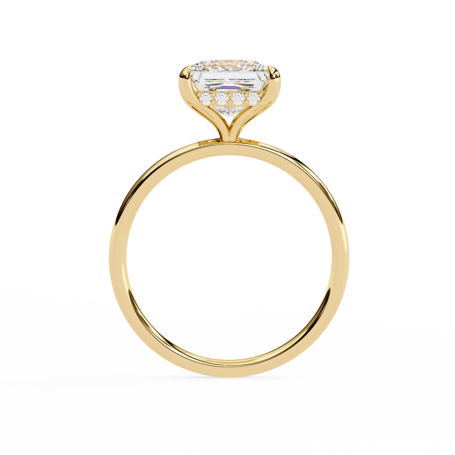 Princess Solitaire Ring Yellow