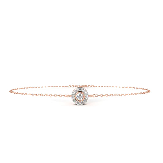 Floral Diamond Bracelet Rose