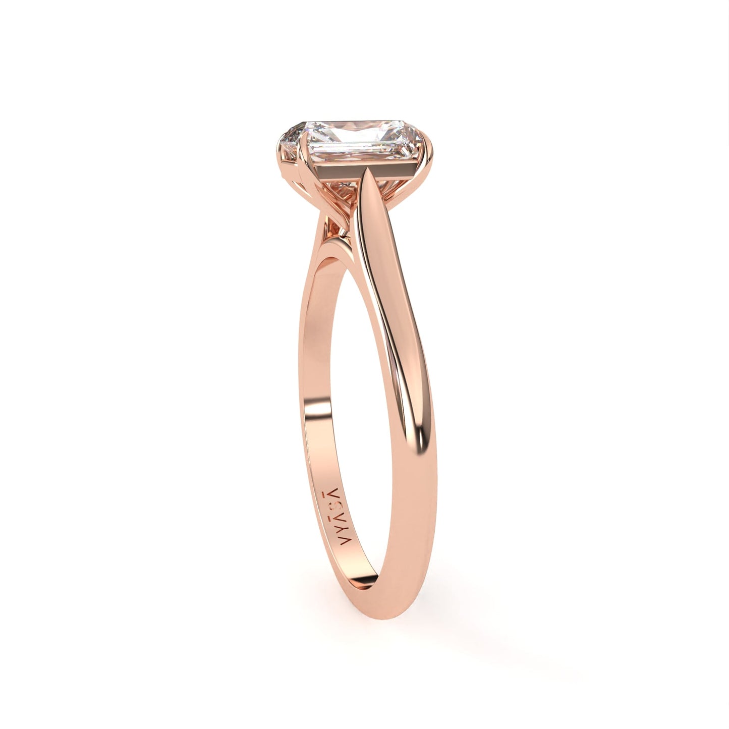 Radiant Engagement Ring Rose
