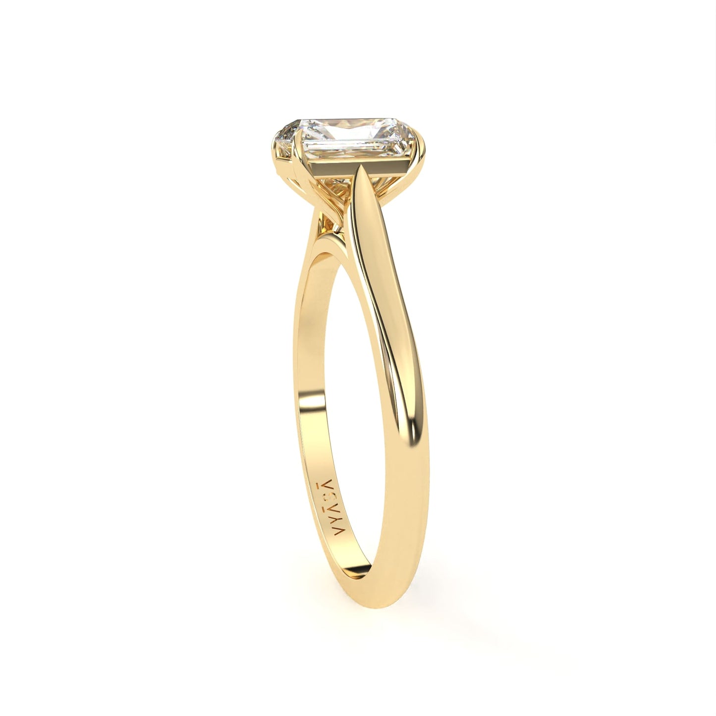Radiant Engagement Ring Yellow