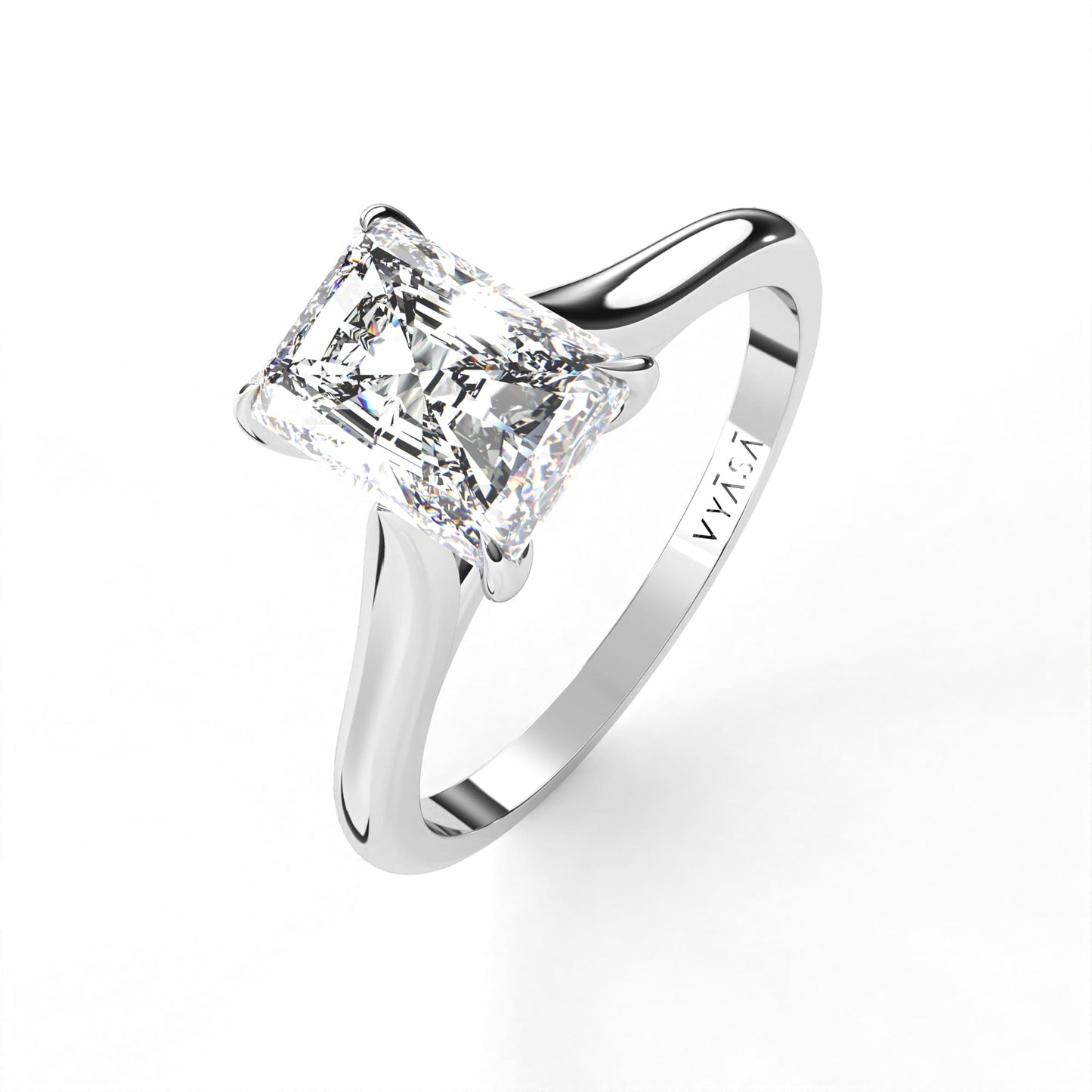 Radiant Engagement Ring White