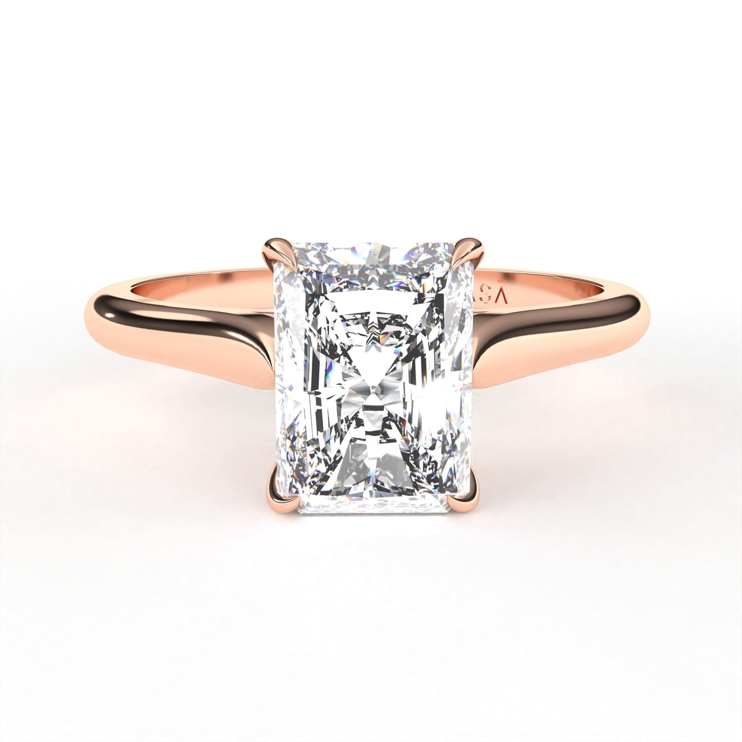 Radiant Engagement Ring Rose