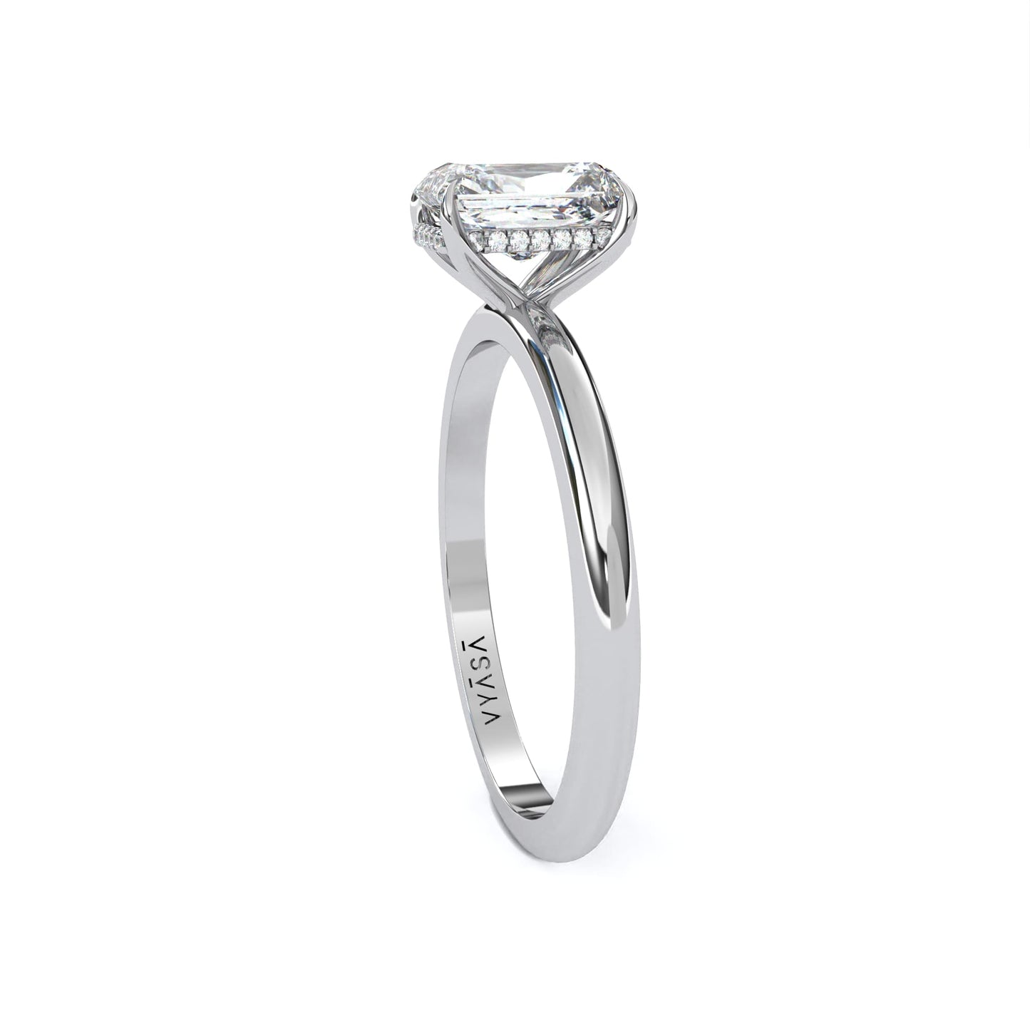 Radiant Hidden Halo Ring White