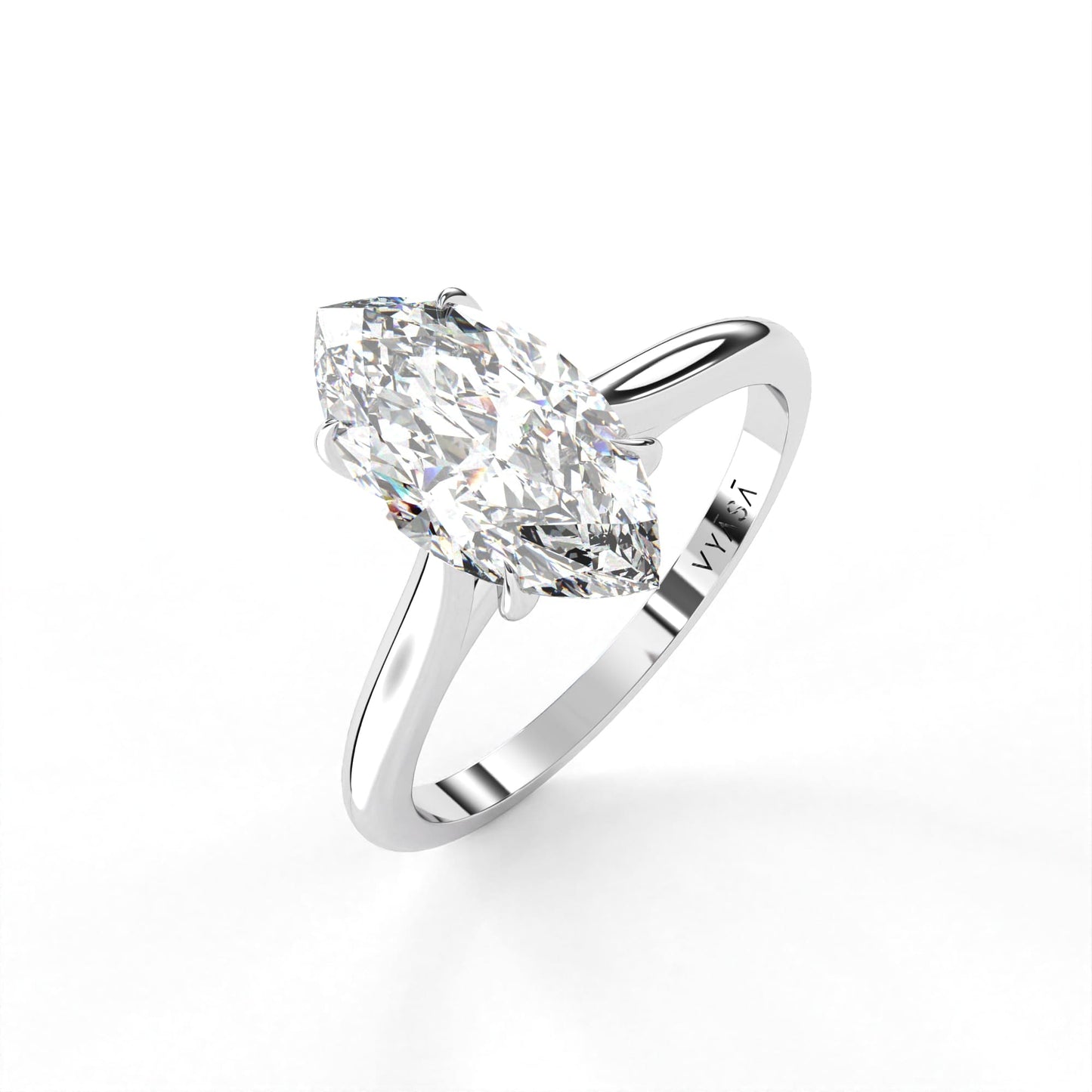 Marquise Engagement Ring White