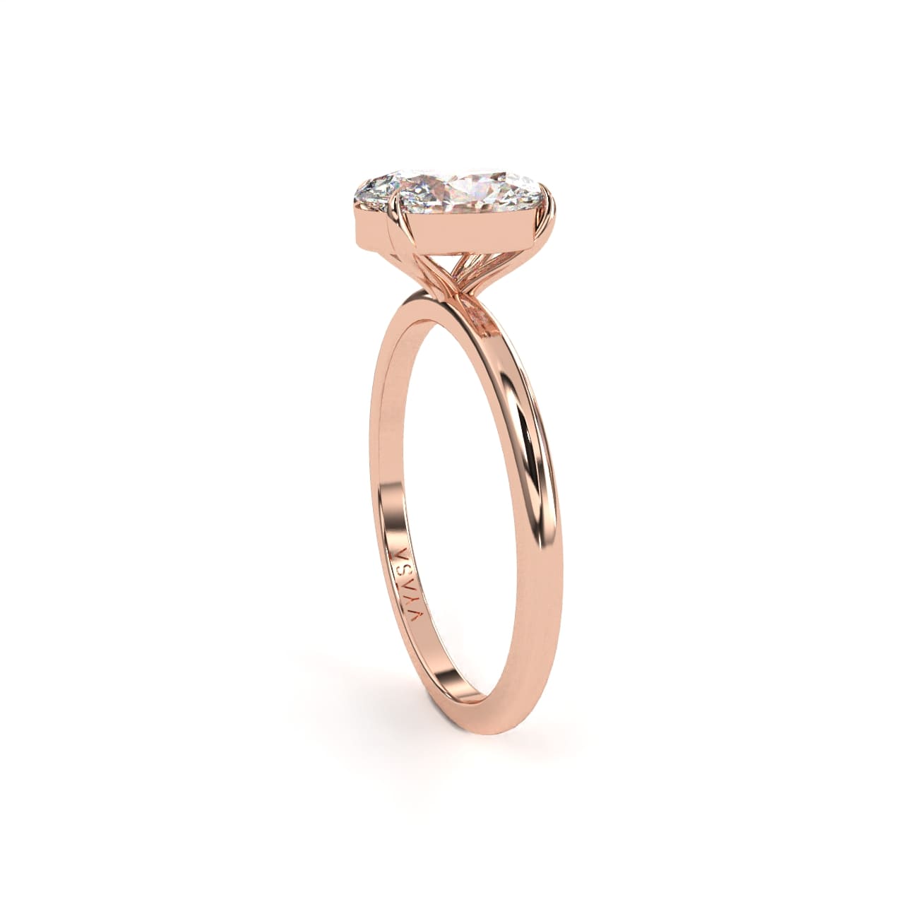 Oval Engagement Ring Rose