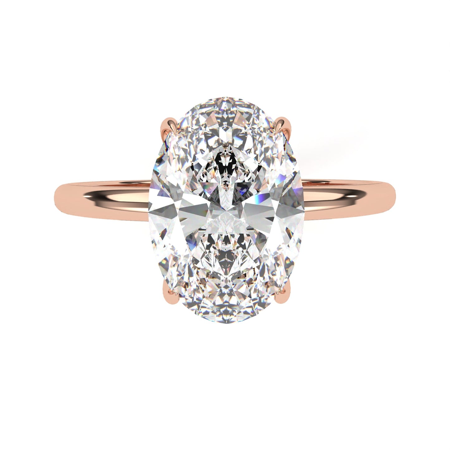 Oval Engagement Ring Rose