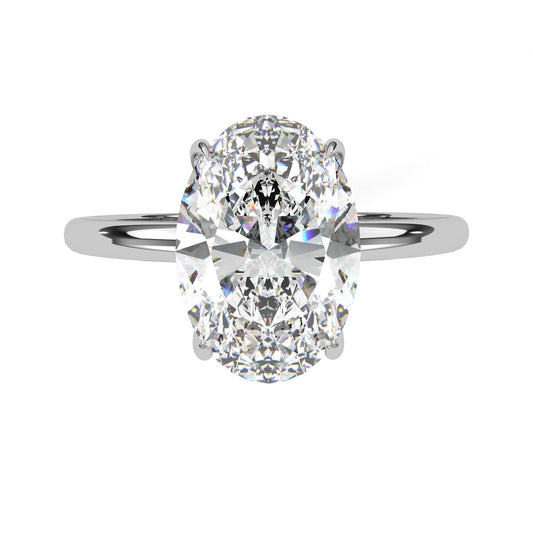 Oval Engagement Ring White