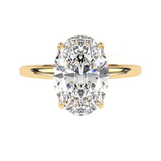 Oval Engagement Ring Yellow