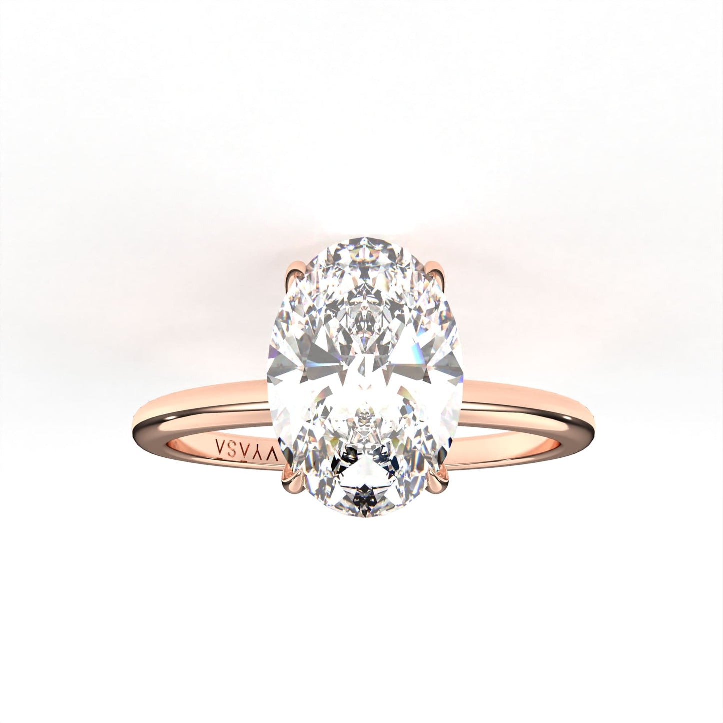 Oval Engagement Ring Rose