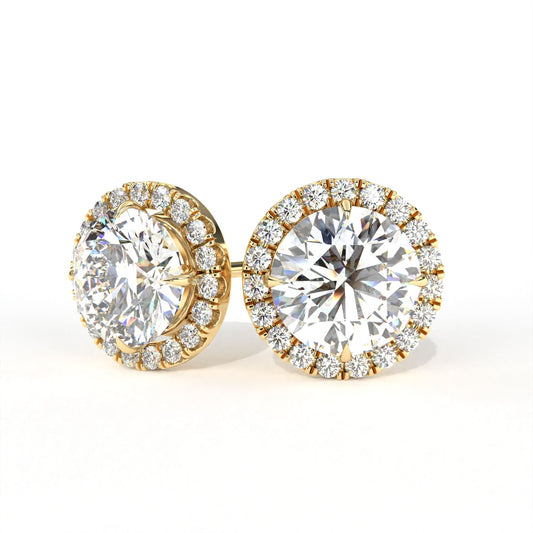 Round Halo Solitaire Yellow